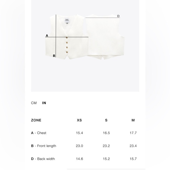 Zara NWT linen dart vest 2746/785 - Picture 3 of 9